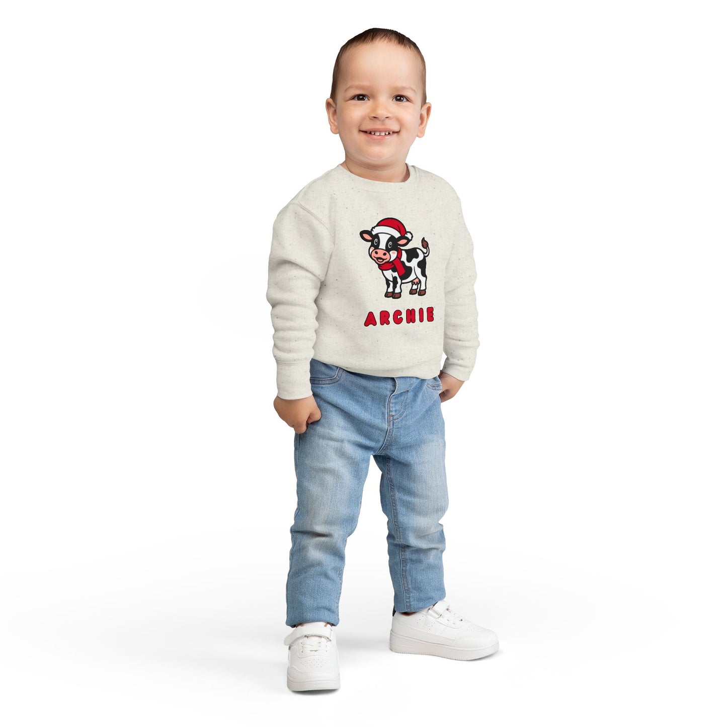 Personalized Christmas Cow Sweatshirt
