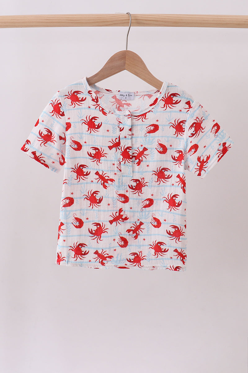 Costal Printed Muslin Top