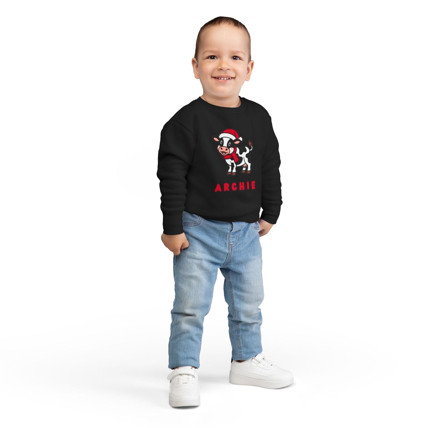 Personalized Christmas Cow Sweatshirt