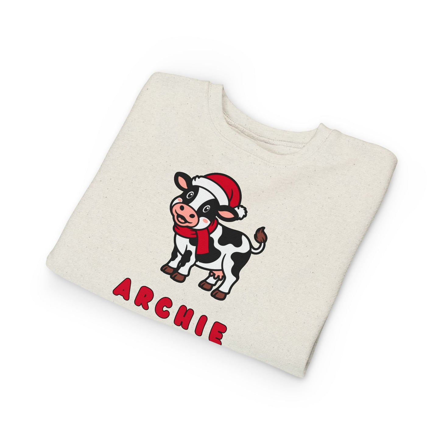 Personalized Christmas Cow Sweatshirt