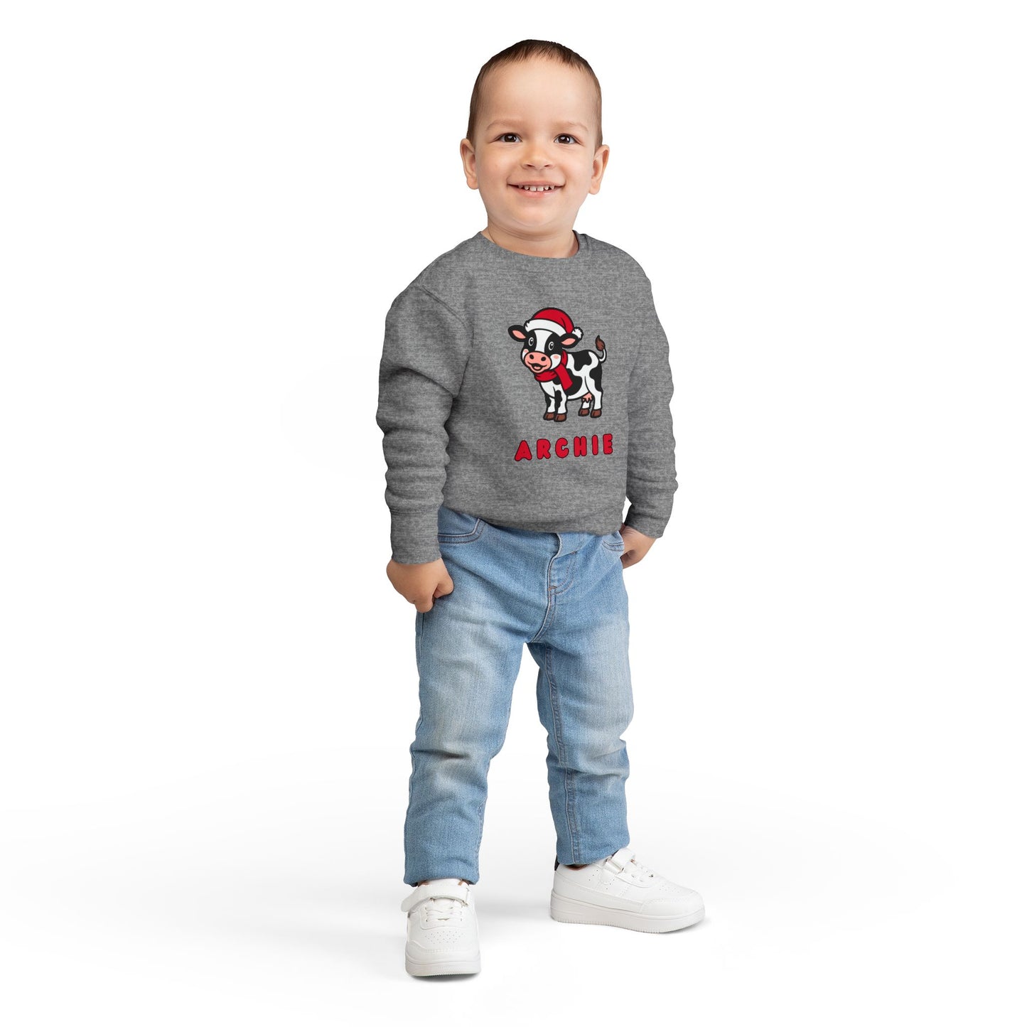 Personalized Christmas Cow Sweatshirt