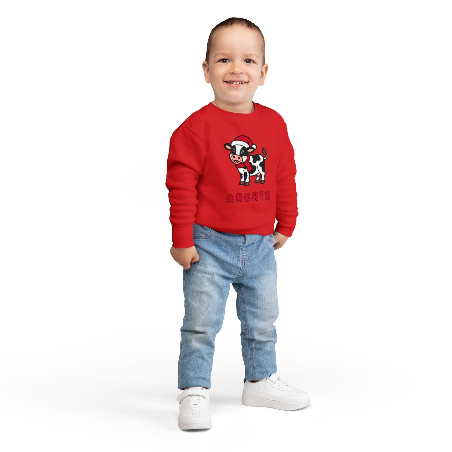 Personalized Christmas Cow Sweatshirt