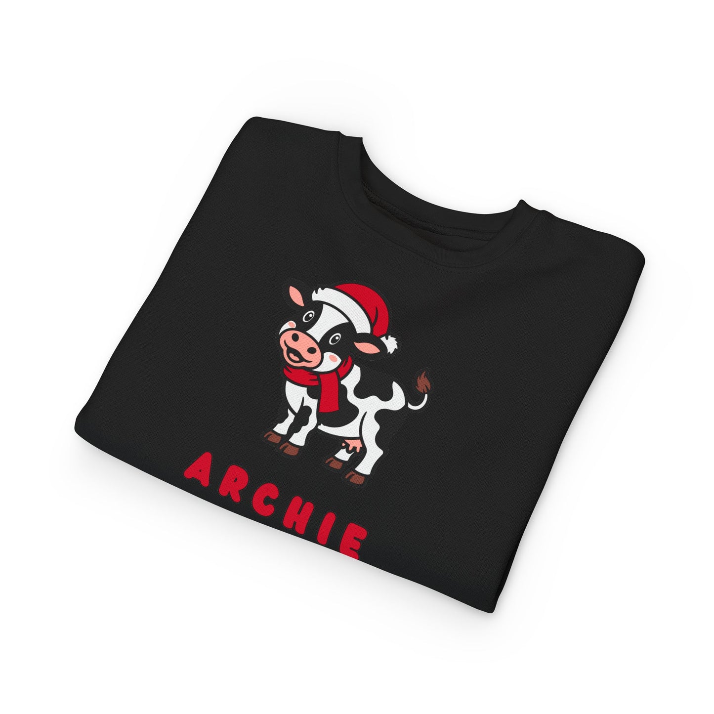 Personalized Christmas Cow Sweatshirt