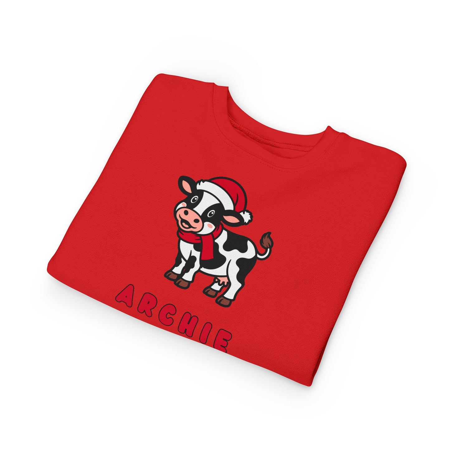 Personalized Christmas Cow Sweatshirt