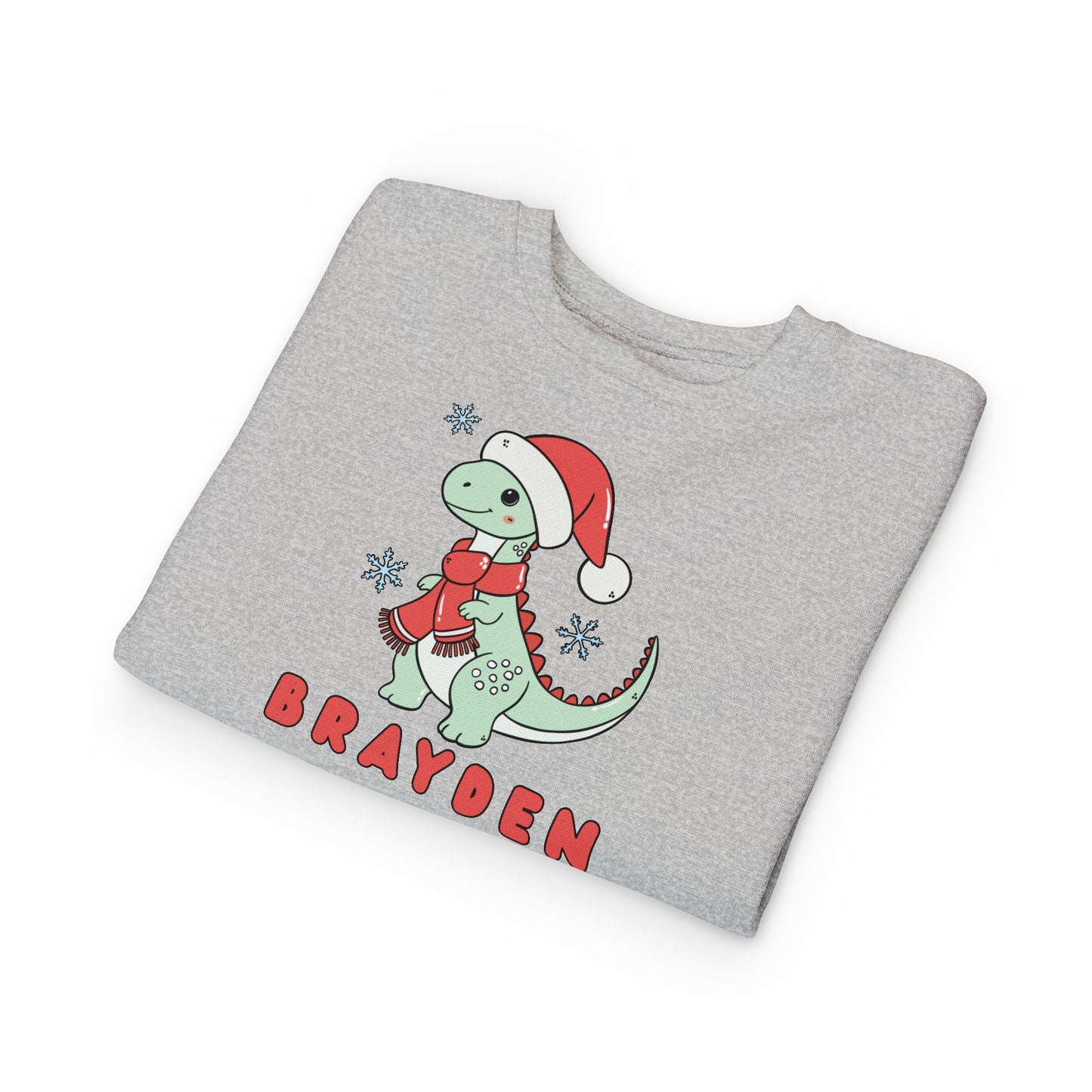 Personalized Christmas Dinosaur Sweatshirt
