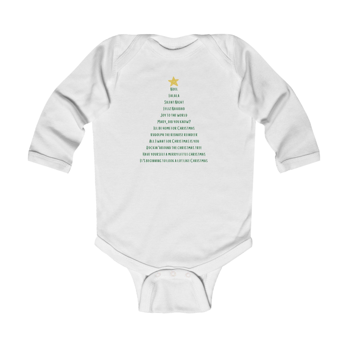 Christmas Carol Long -Sleeved Onesie