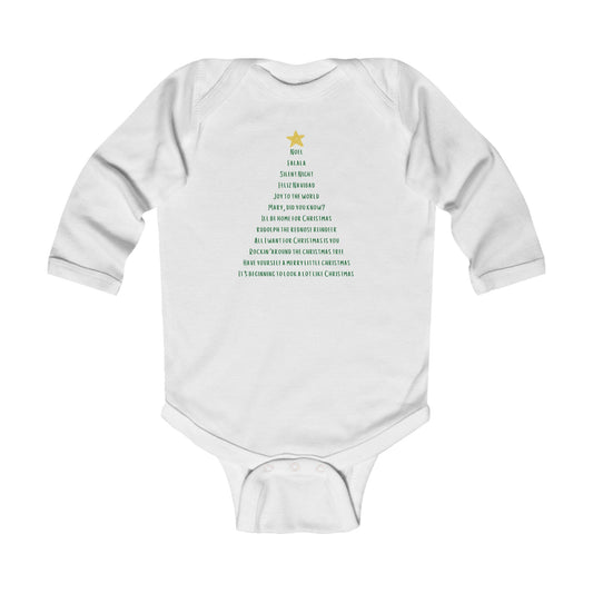 Christmas Carol Long -Sleeved Onesie