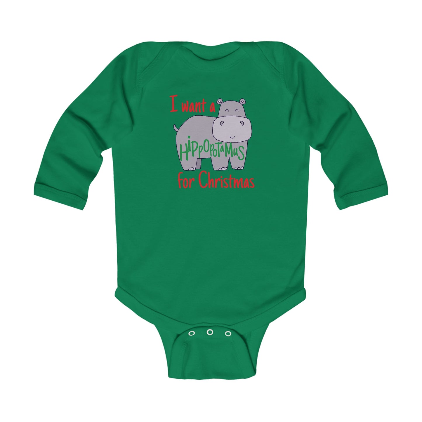Hippopotamus Long Sleeved Onesie