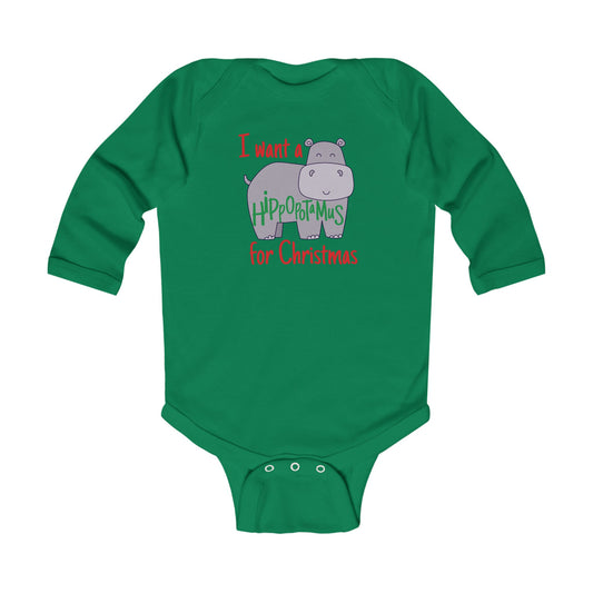 Hippopotamus Long Sleeved Onesie