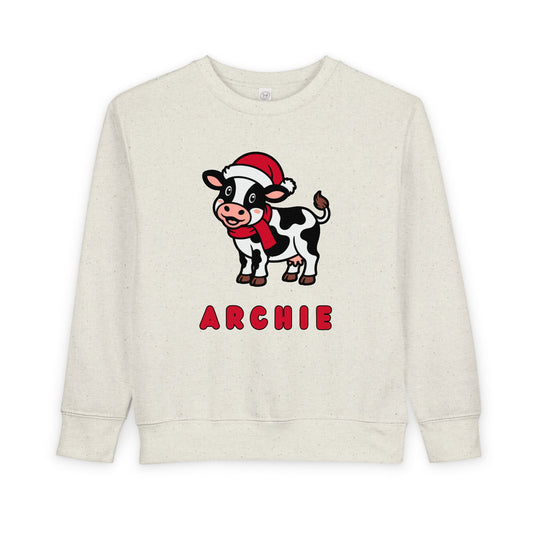 Personalized Christmas Cow Sweatshirt