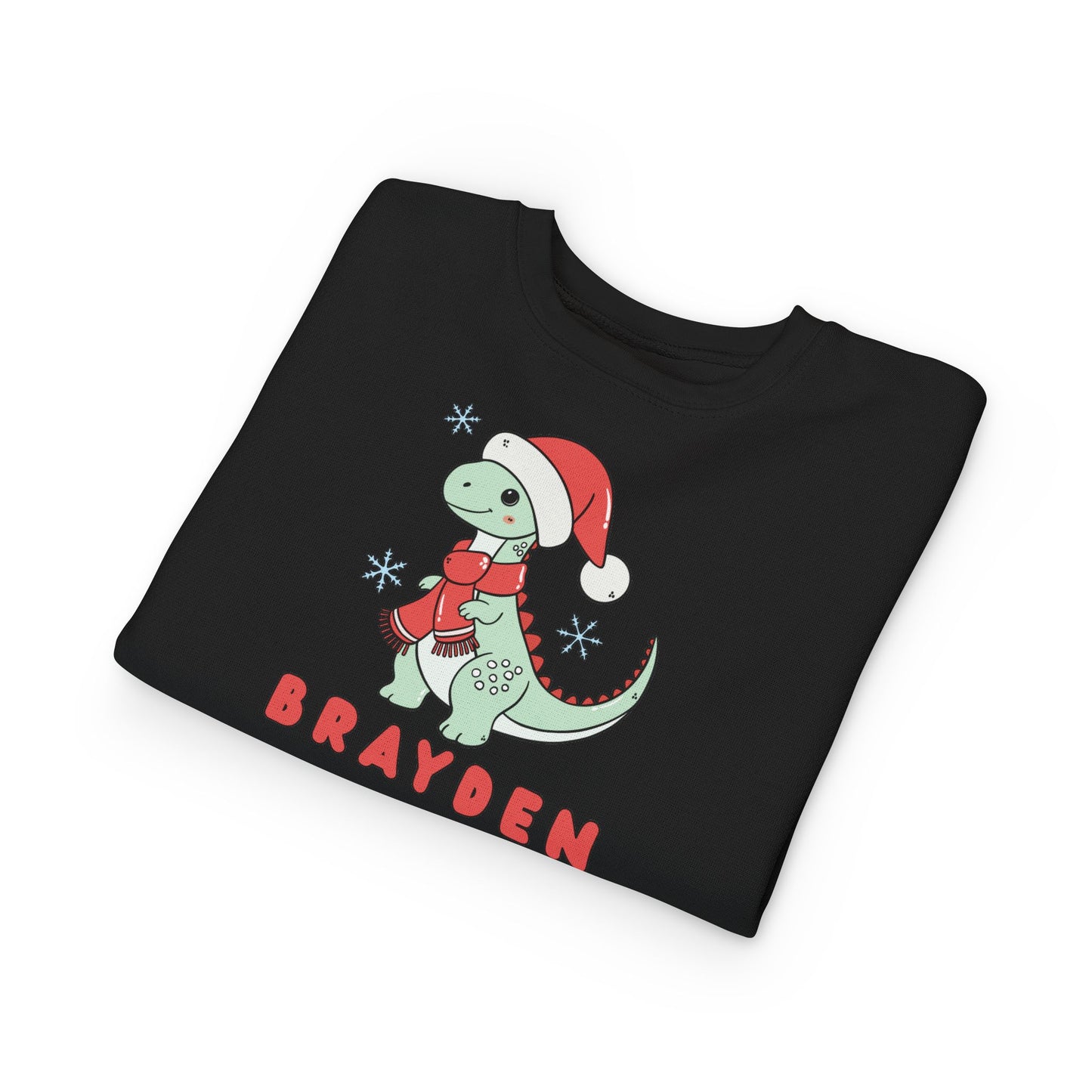 Personalized Christmas Dinosaur Sweatshirt