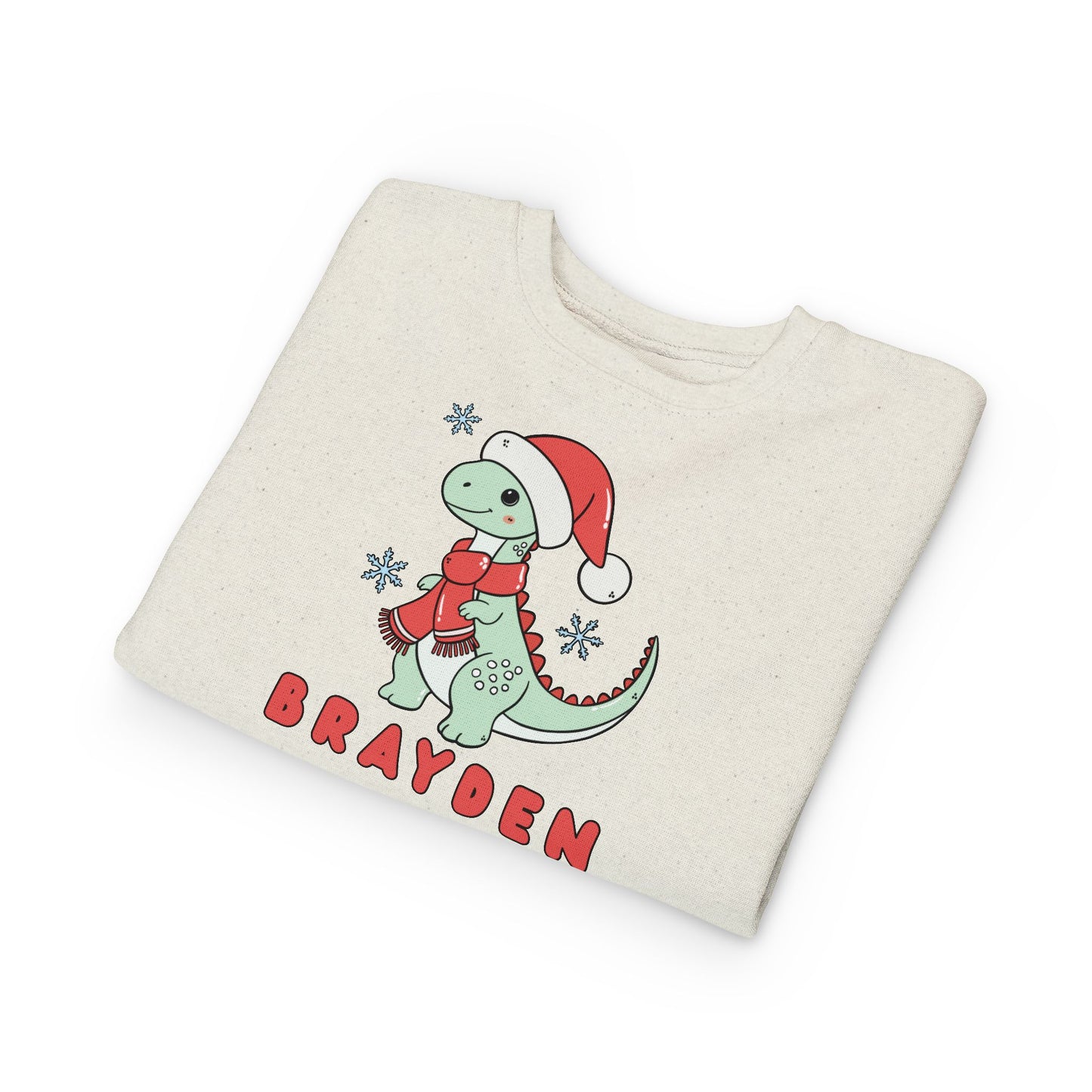 Personalized Christmas Dinosaur Sweatshirt