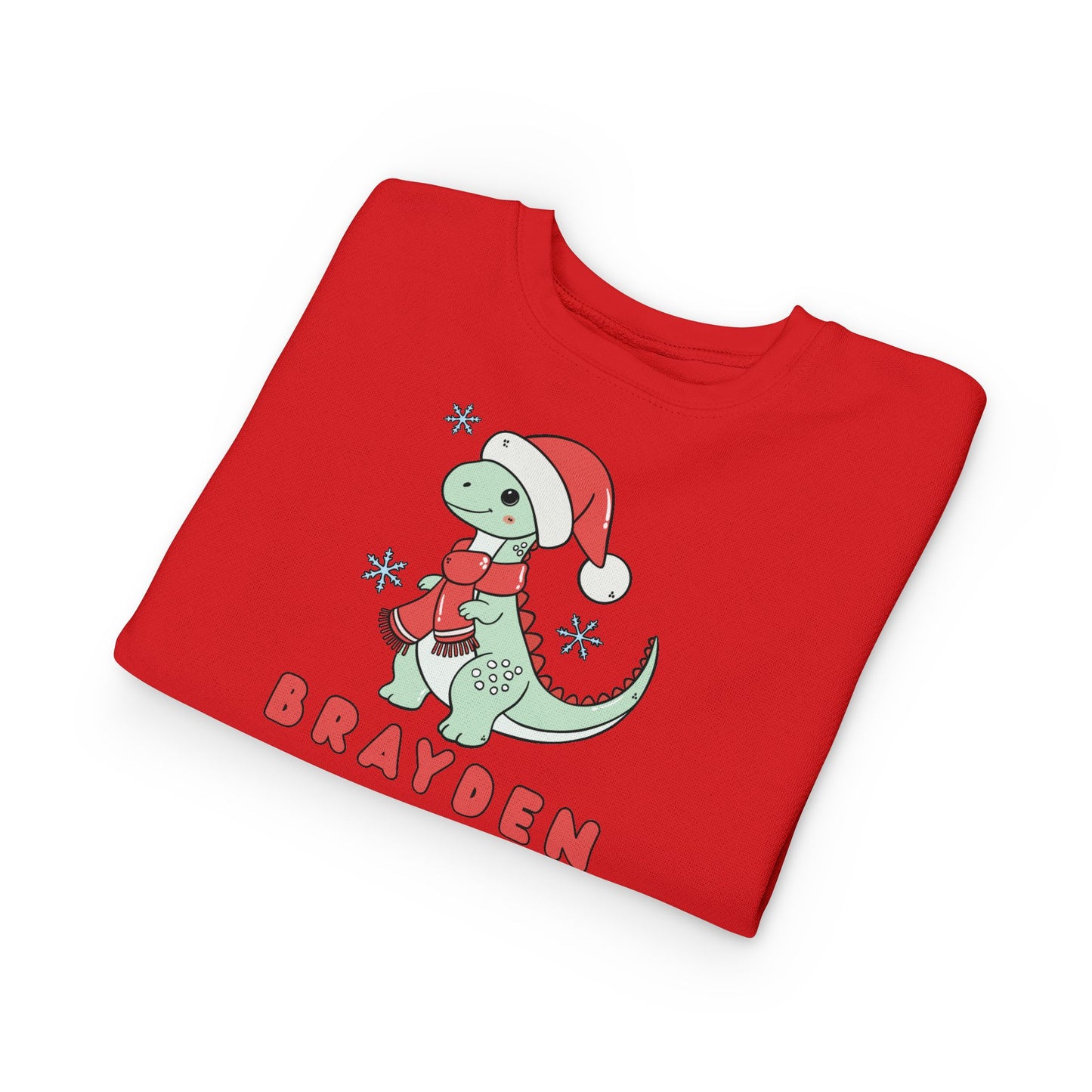 Personalized Christmas Dinosaur Sweatshirt