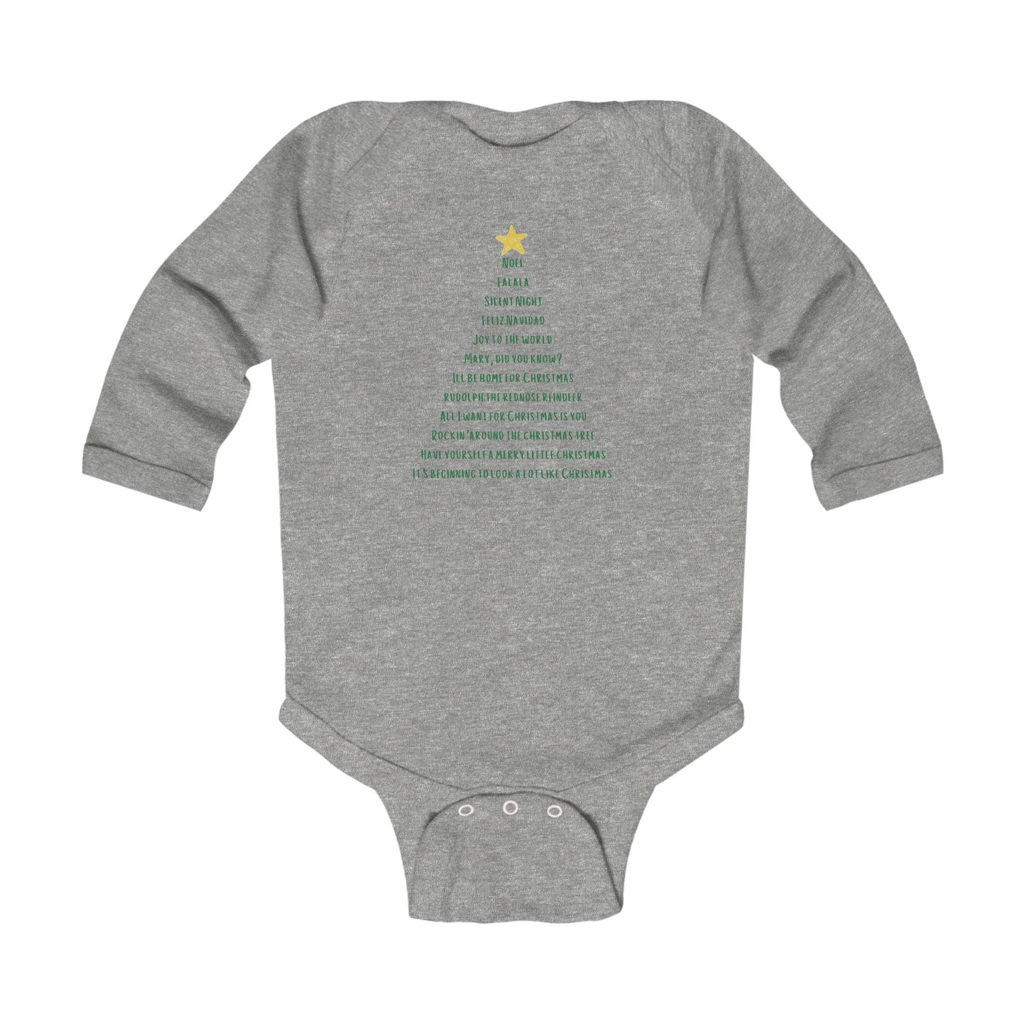 Christmas Carol Long -Sleeved Onesie