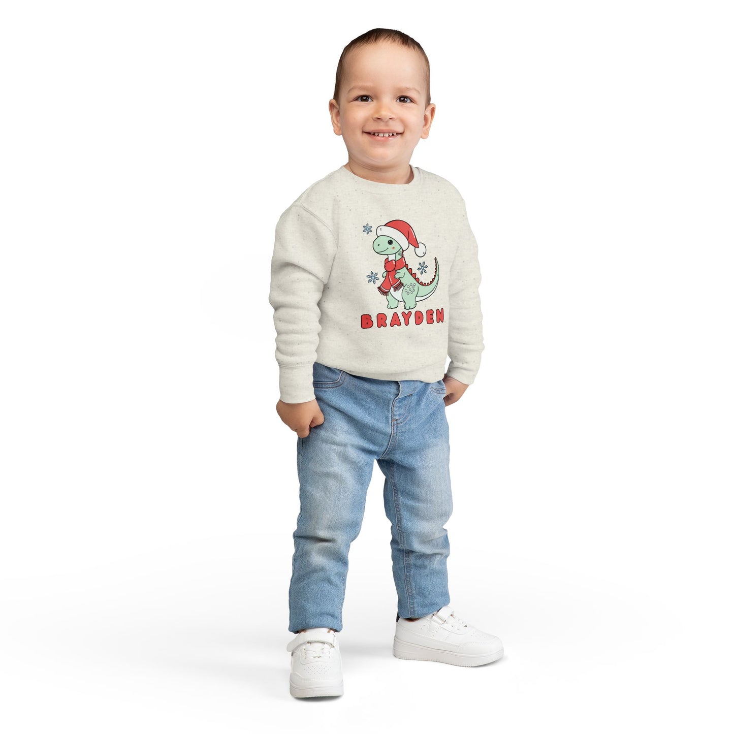 Personalized Christmas Dinosaur Sweatshirt