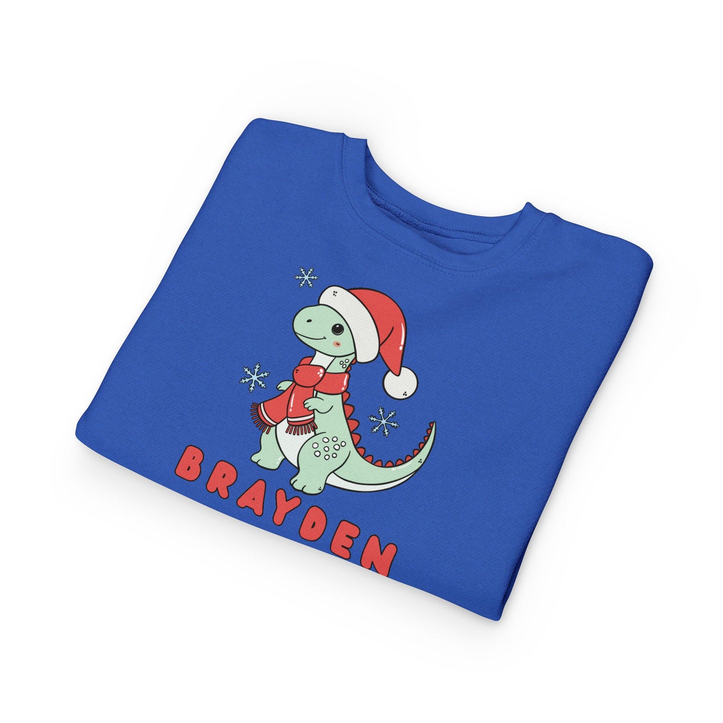 Personalized Christmas Dinosaur Sweatshirt