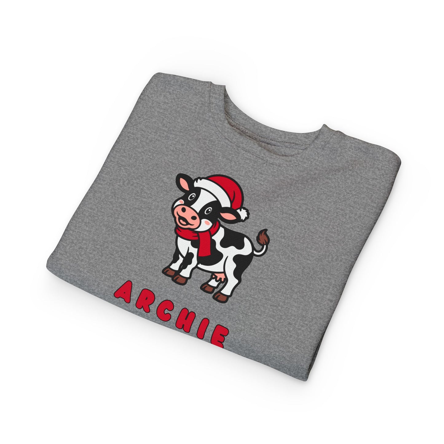 Personalized Christmas Cow Sweatshirt