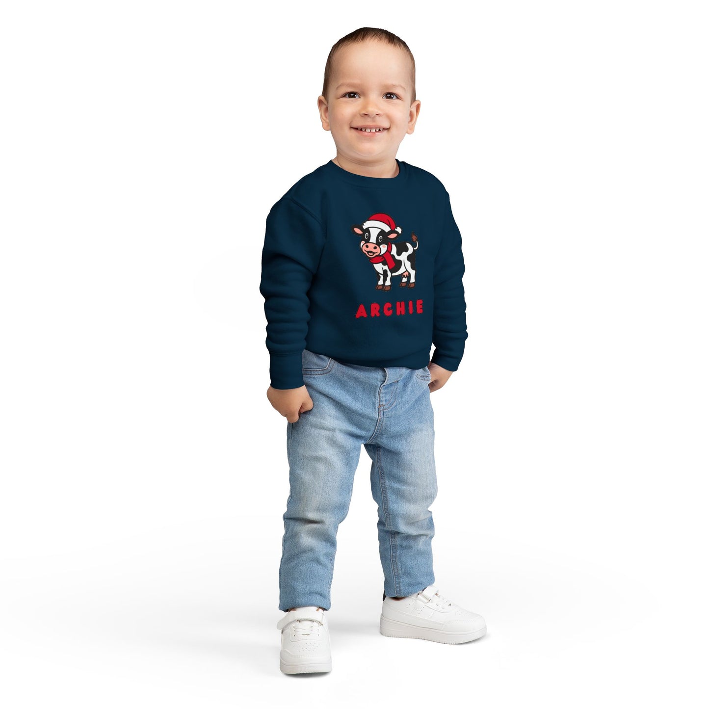 Personalized Christmas Cow Sweatshirt