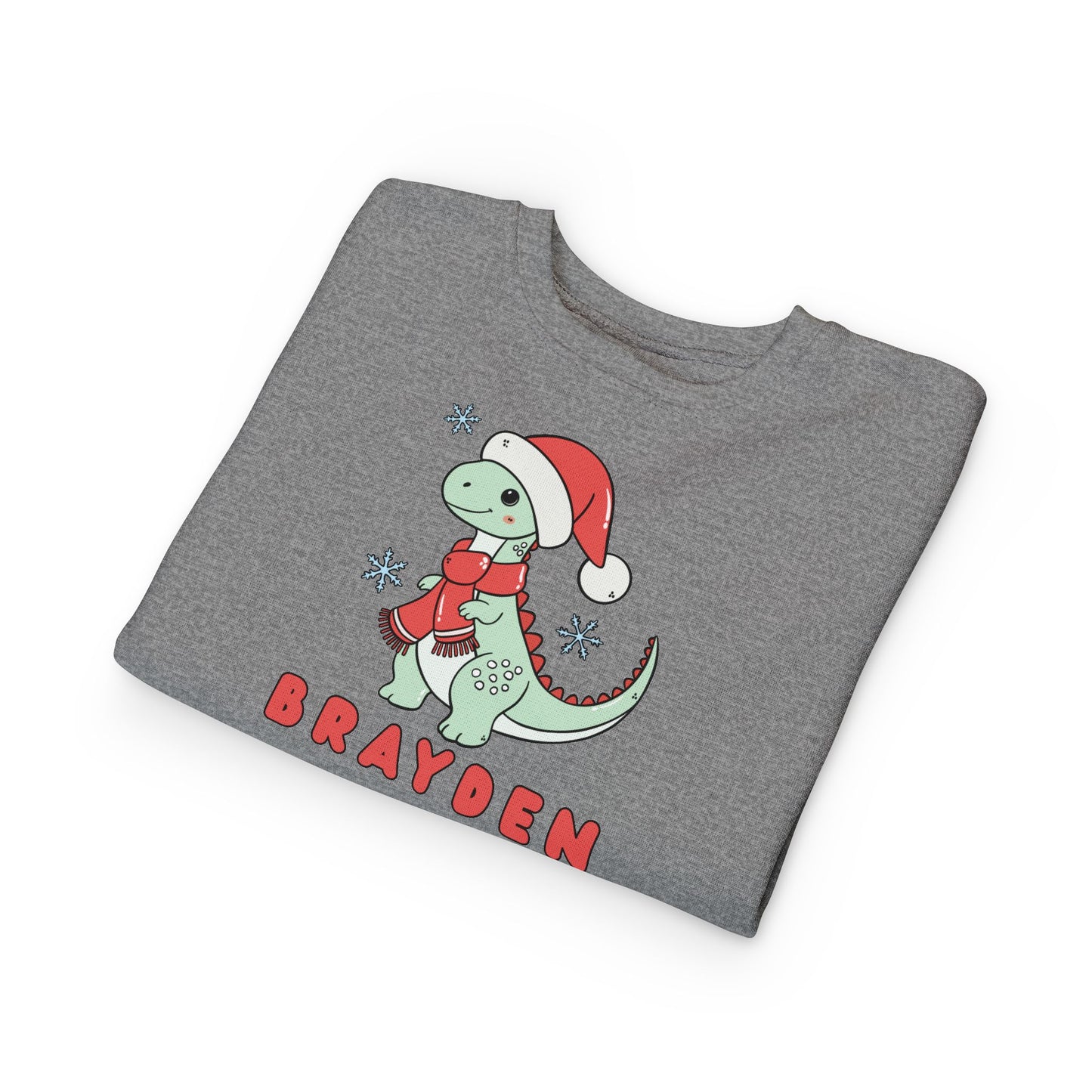 Personalized Christmas Dinosaur Sweatshirt