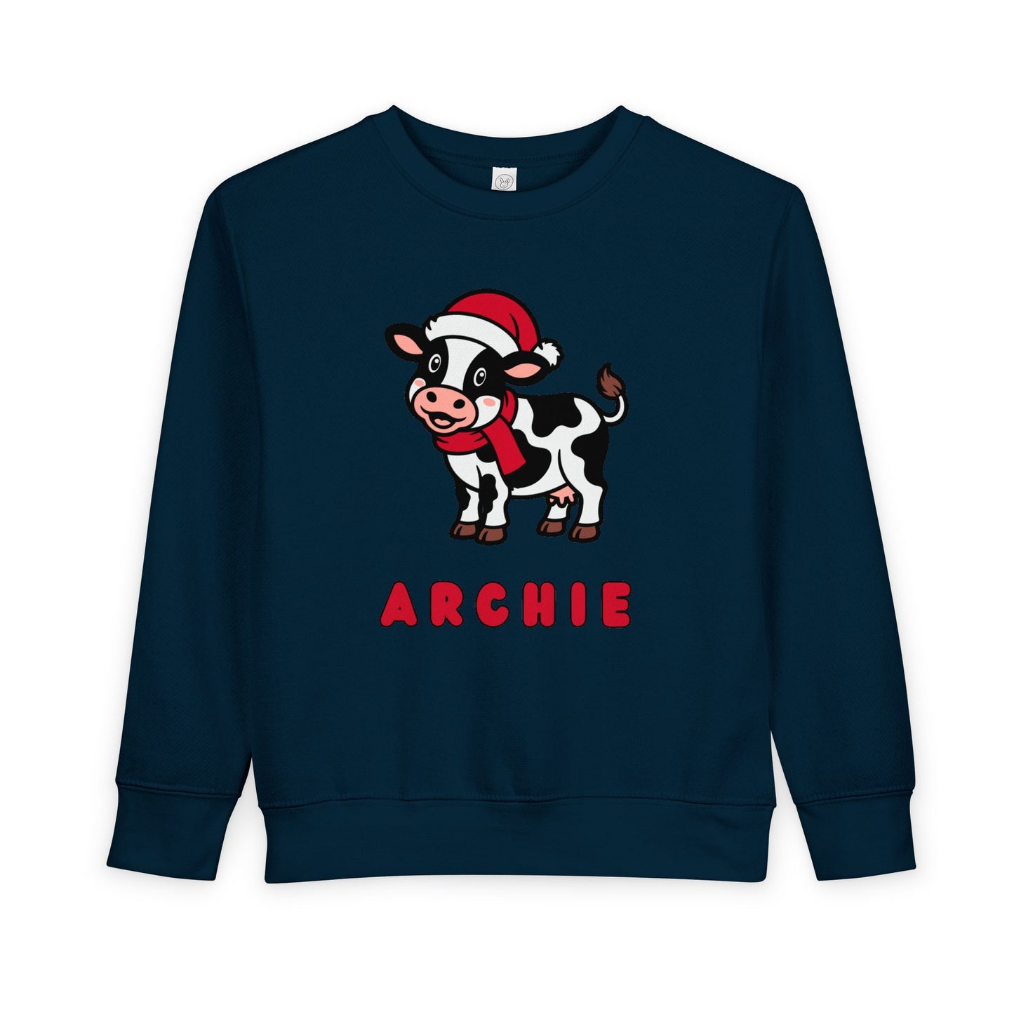 Personalized Christmas Cow Sweatshirt