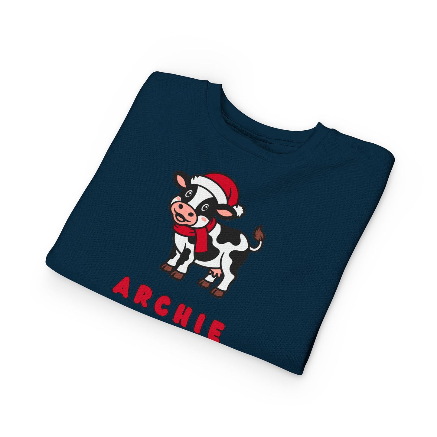 Personalized Christmas Cow Sweatshirt