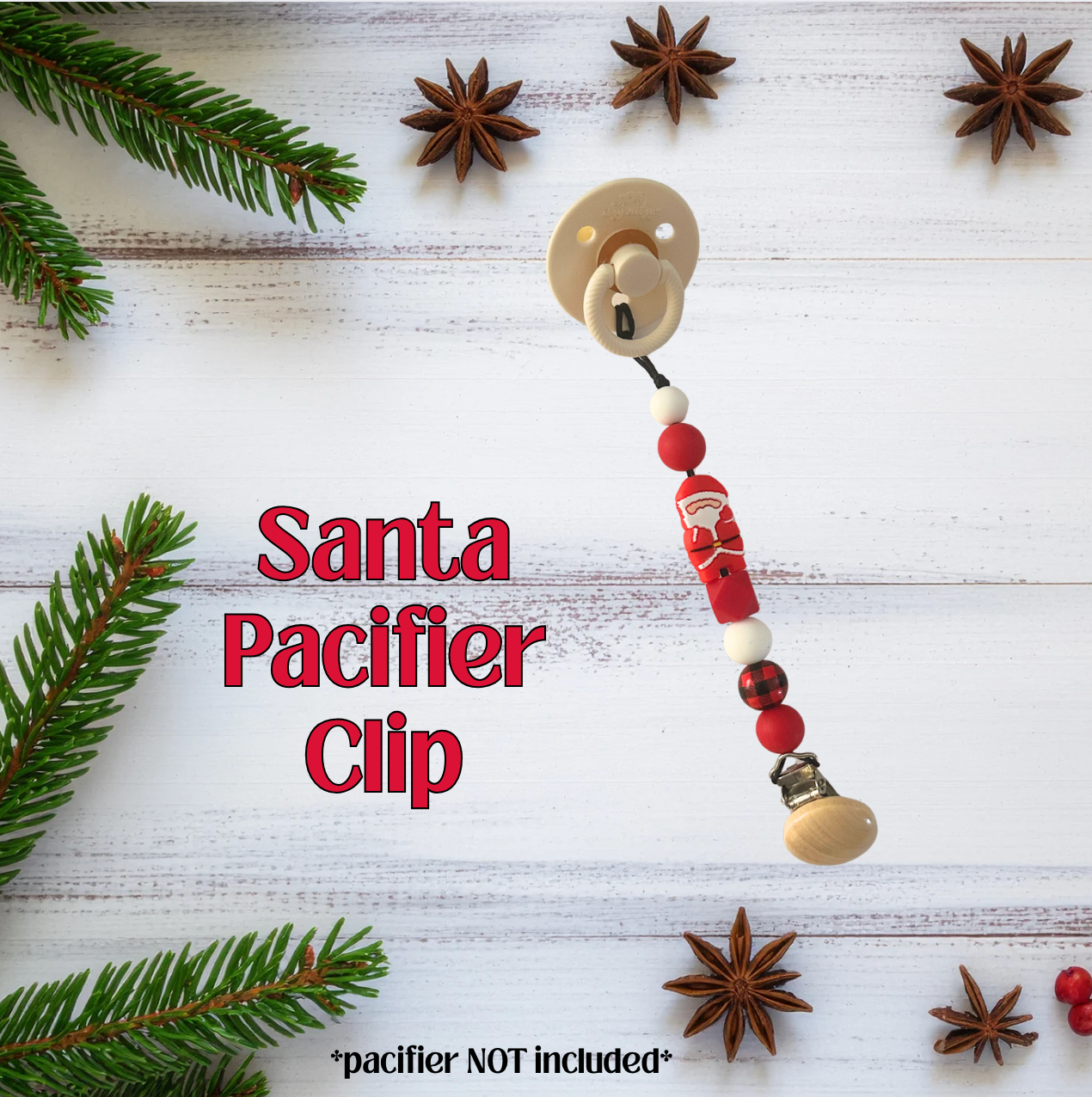 Christmas Pacifier Clips