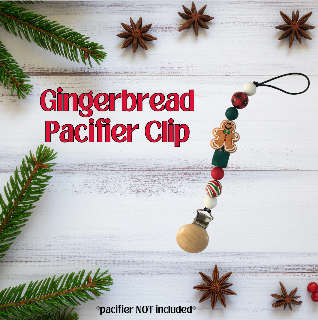 Christmas Pacifier Clips