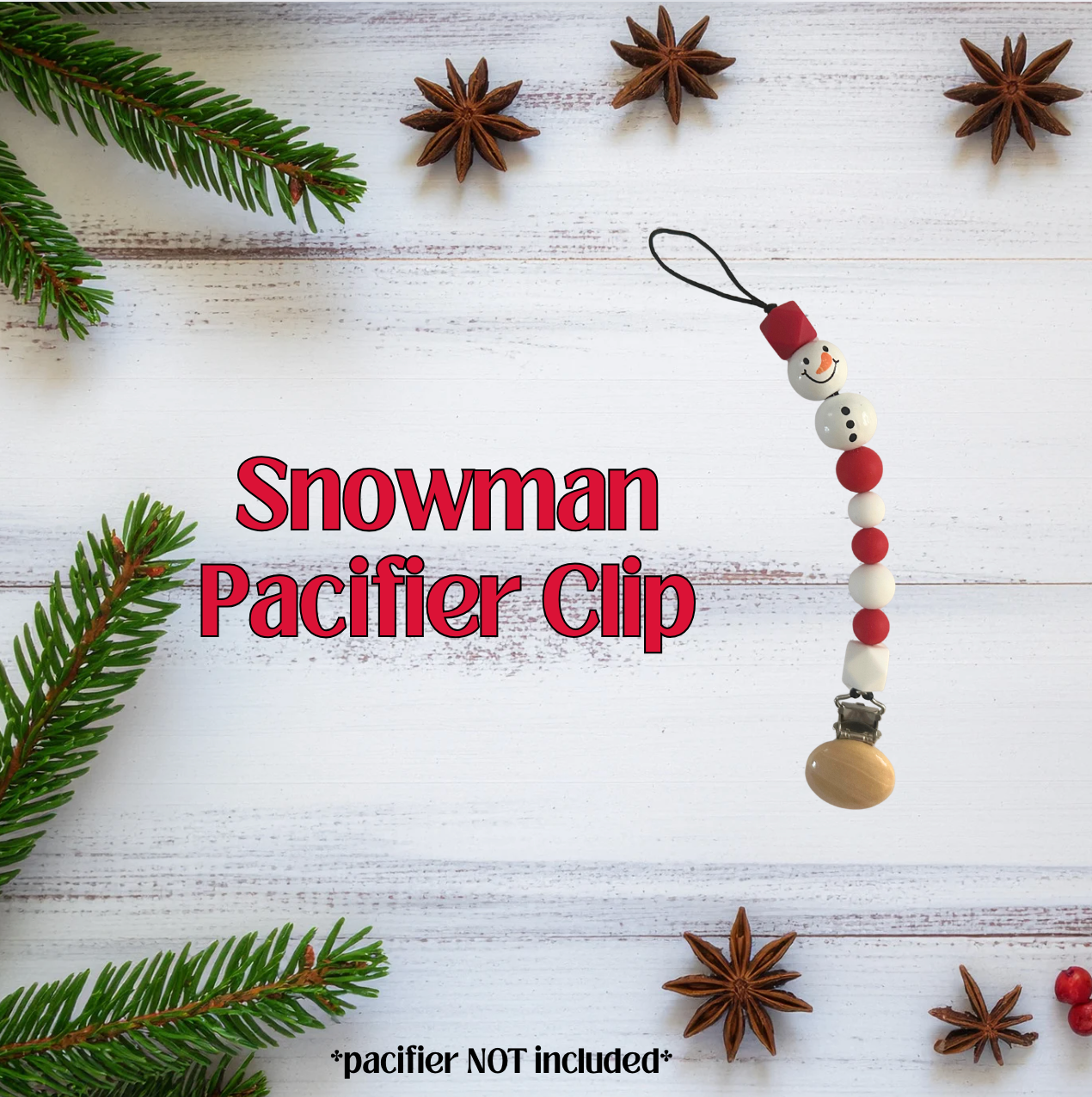 Christmas Pacifier Clips