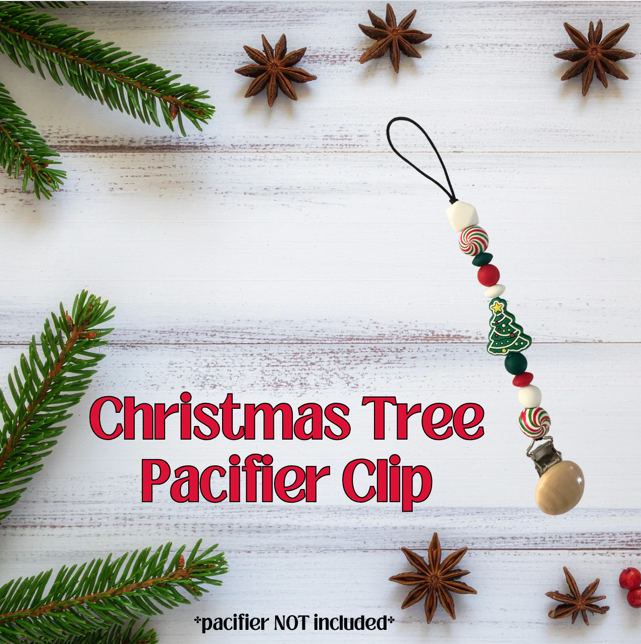 Christmas Pacifier Clips